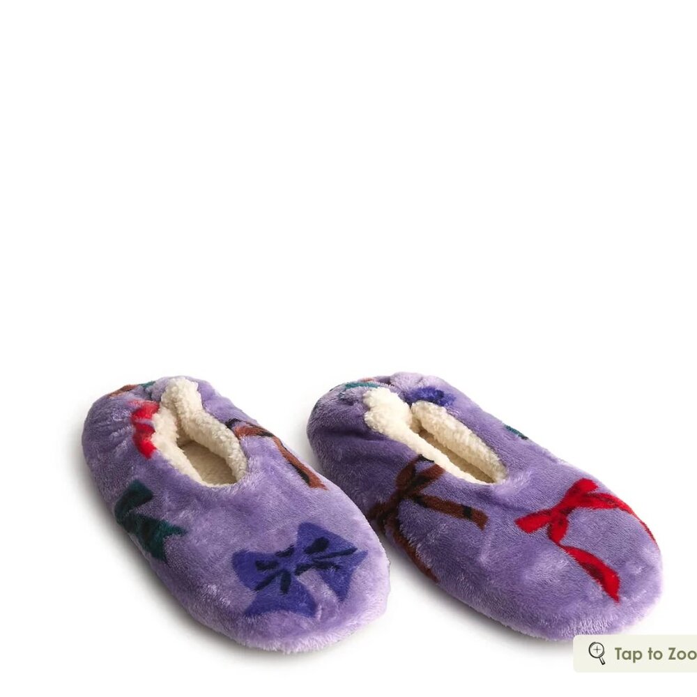 Vera Bradley Soft Purple Fleece Slippers